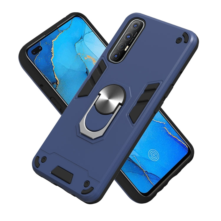 For OPPO Reno3 Pro (India) 2 in 1 Armour Series PC + TPU Protective Case with Ring Holder