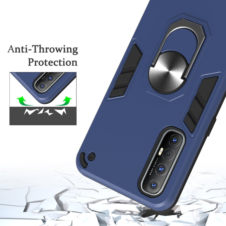For OPPO Reno3 Pro (India) 2 in 1 Armour Series PC + TPU Protective Case with Ring Holder