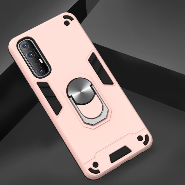 For OPPO Reno3 Pro (India) 2 in 1 Armour Series PC + TPU Protective Case with Ring Holder