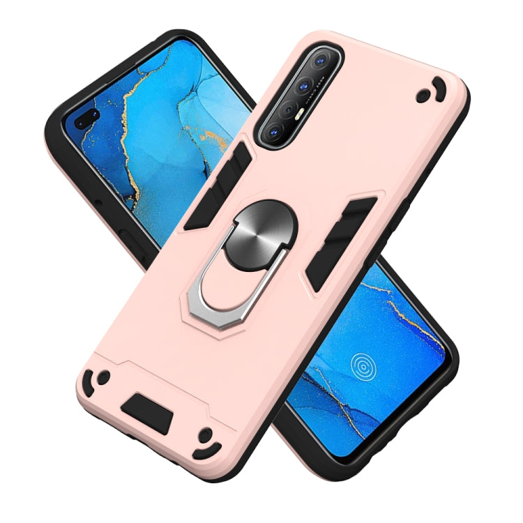 For OPPO Reno3 Pro (India) 2 in 1 Armour Series PC + TPU Protective Case with Ring Holder