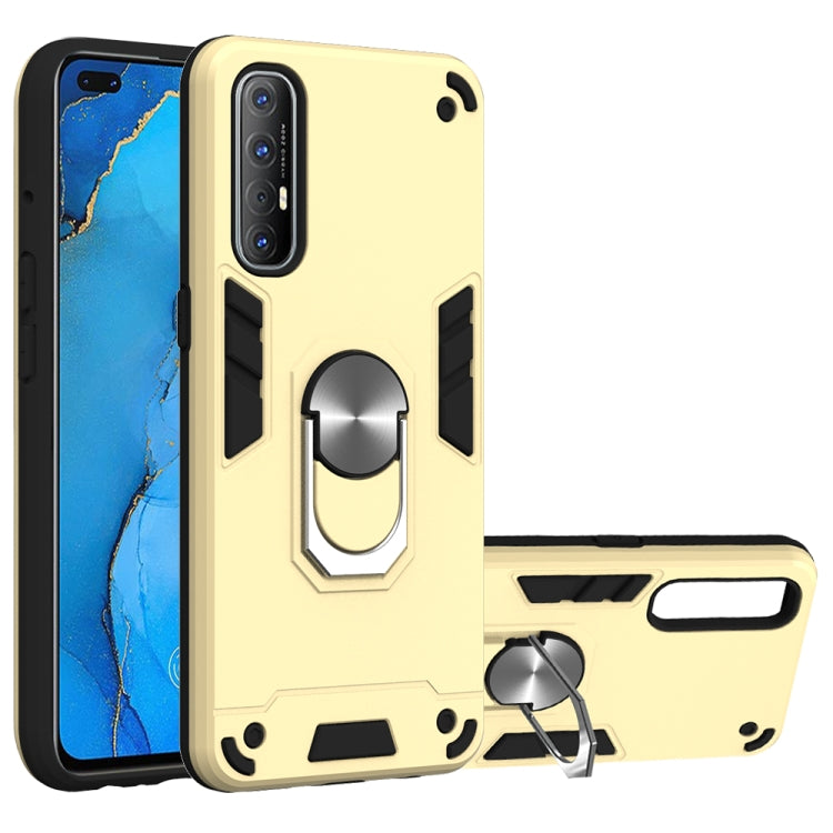 For OPPO Reno3 Pro (India) 2 in 1 Armour Series PC + TPU Protective Case with Ring Holder