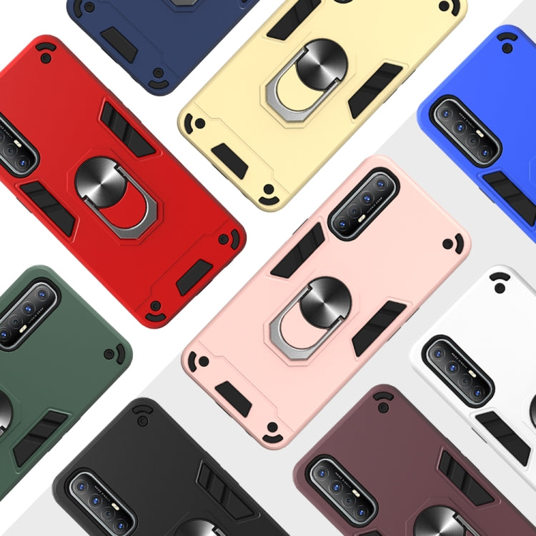For OPPO Reno3 Pro (India) 2 in 1 Armour Series PC + TPU Protective Case with Ring Holder