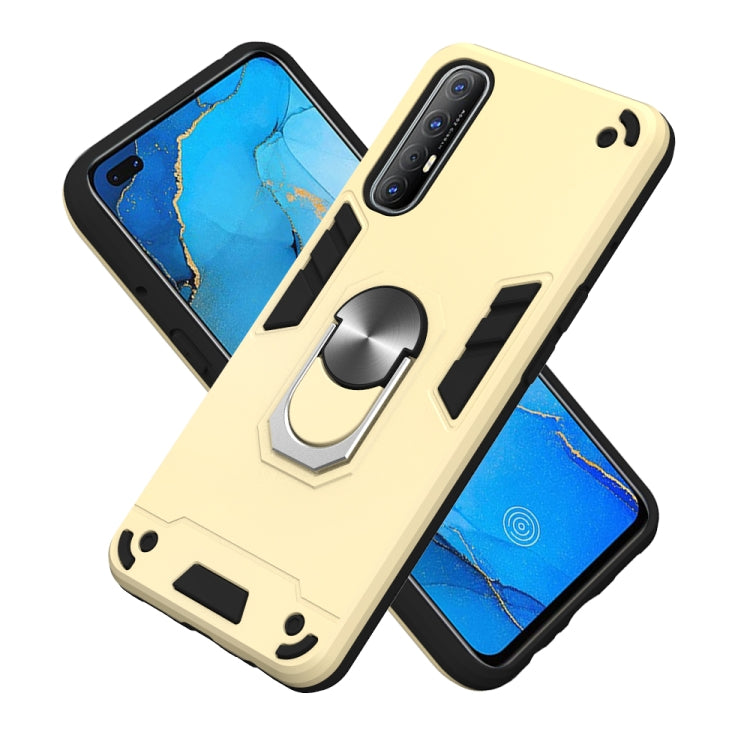 For OPPO Reno3 Pro (India) 2 in 1 Armour Series PC + TPU Protective Case with Ring Holder