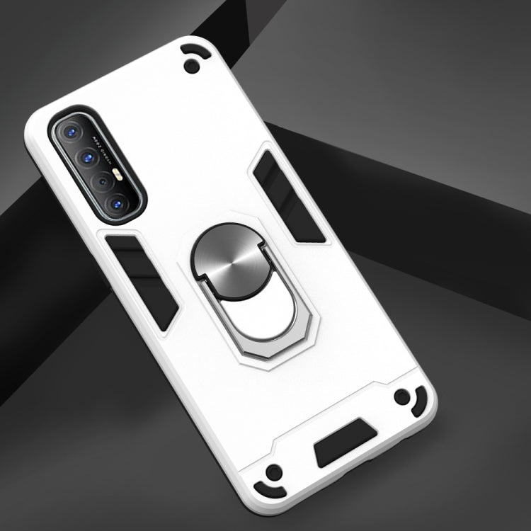 For OPPO Reno3 Pro (India) 2 in 1 Armour Series PC + TPU Protective Case with Ring Holder