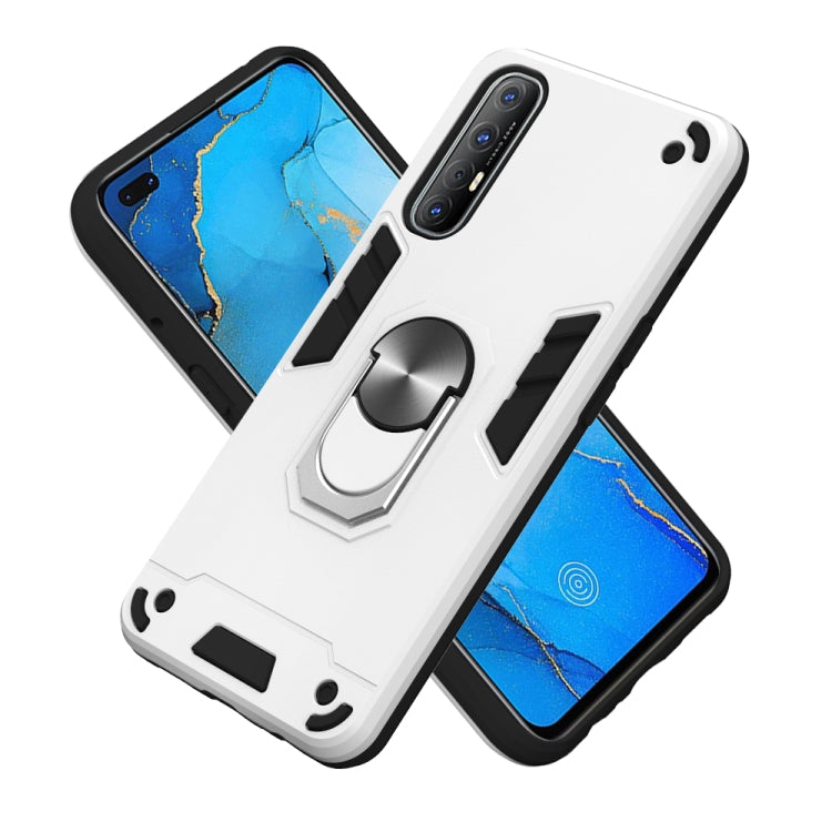 For OPPO Reno3 Pro (India) 2 in 1 Armour Series PC + TPU Protective Case with Ring Holder