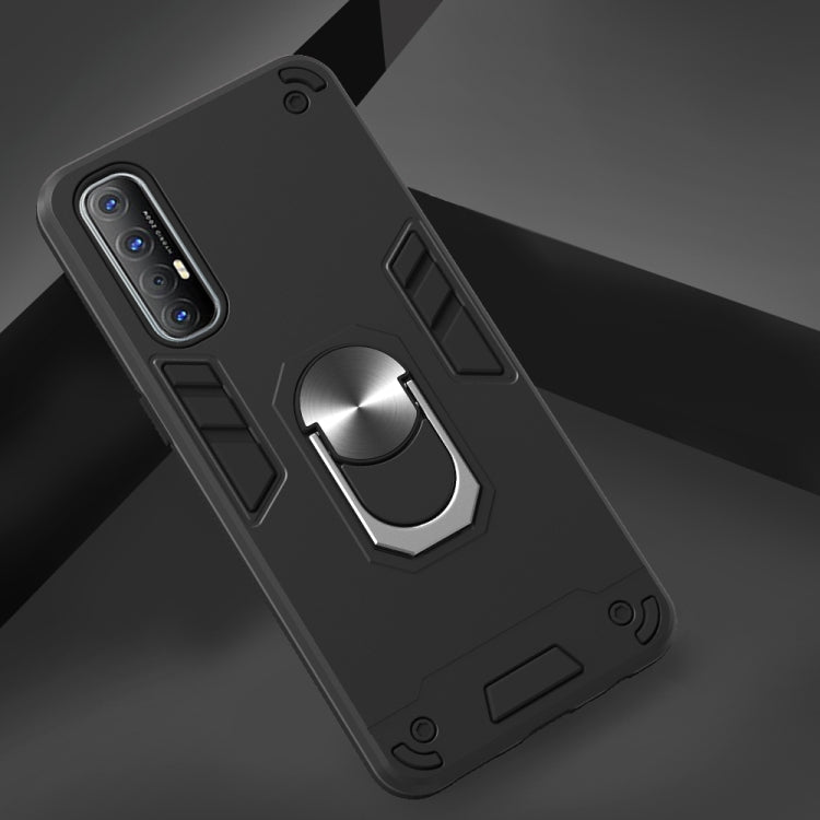 For OPPO Reno3 Pro (India) 2 in 1 Armour Series PC + TPU Protective Case with Ring Holder