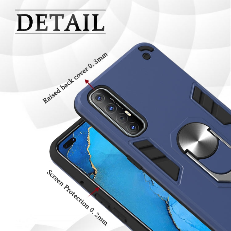 For OPPO Reno3 Pro (India) 2 in 1 Armour Series PC + TPU Protective Case with Ring Holder
