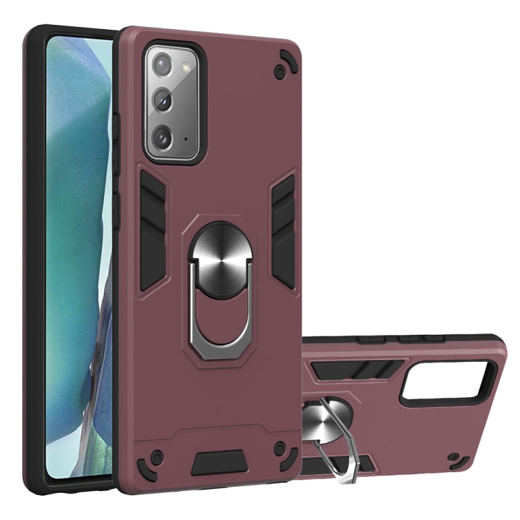 For Samsung Galaxy Note20 2 in 1 Armour Series PC + TPU Protective Case with Ring Holder