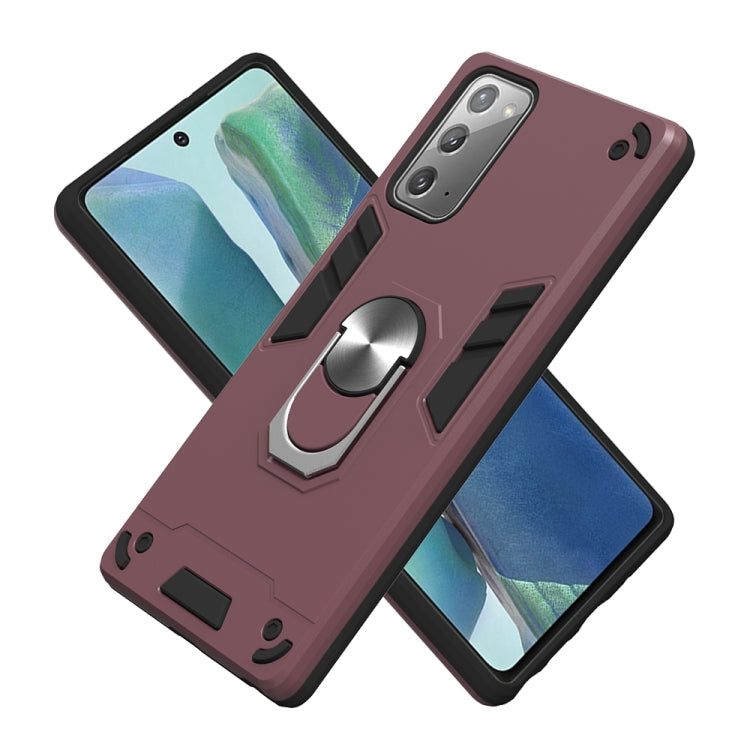 For Samsung Galaxy Note20 2 in 1 Armour Series PC + TPU Protective Case with Ring Holder