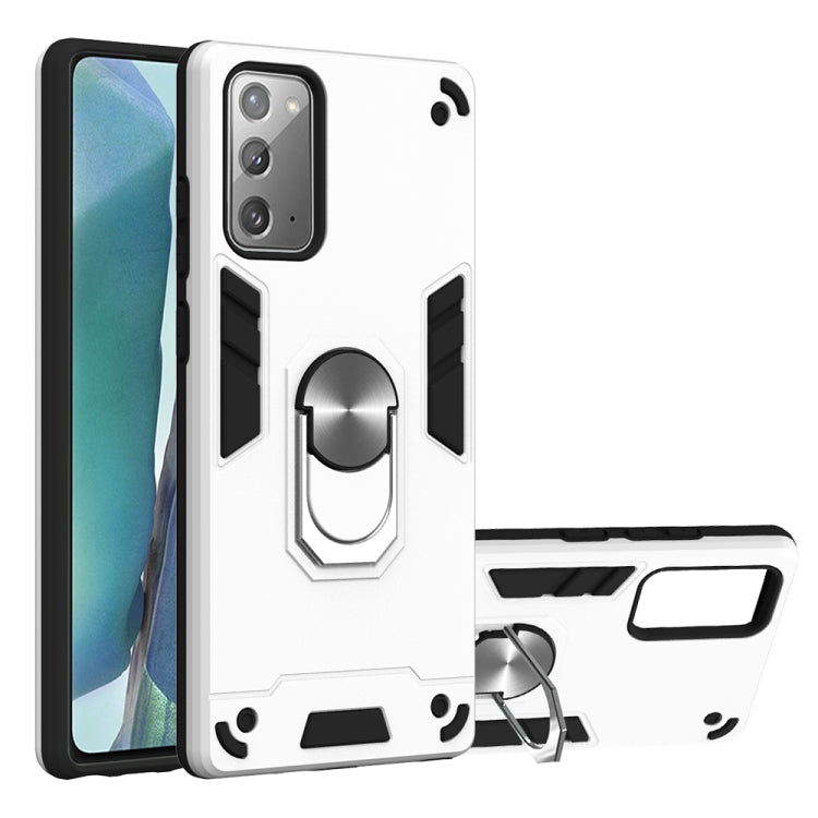 For Samsung Galaxy Note20 2 in 1 Armour Series PC + TPU Protective Case with Ring Holder