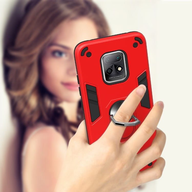 For Xiaomi Redmi 10X 5G / 10X Pro 5G 2 in 1 Armour Series PC + TPU Protective Case with Ring Holder