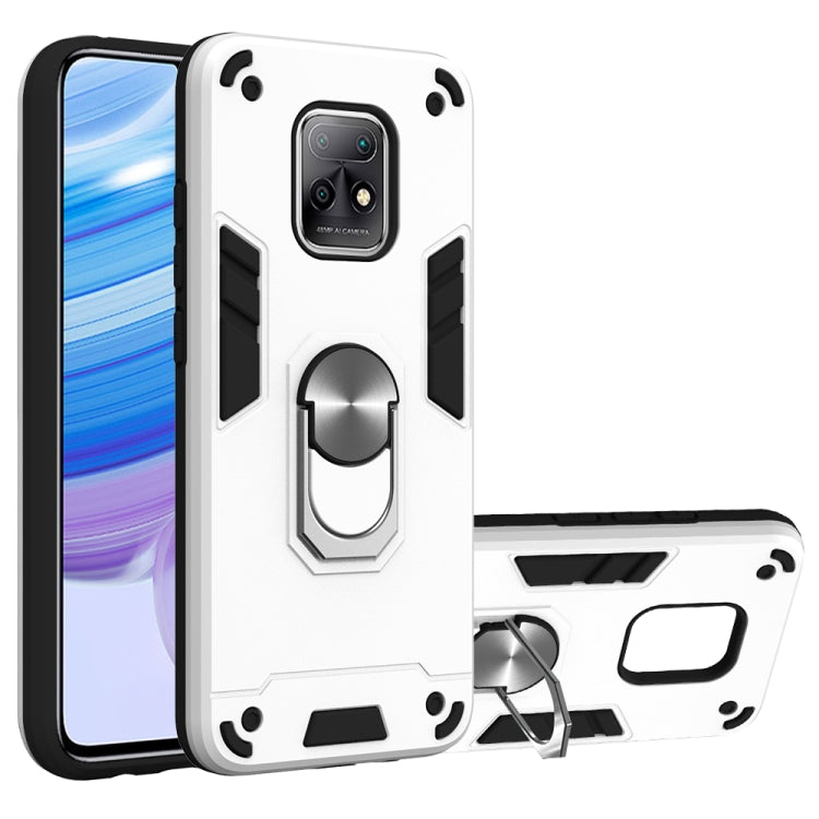 For Xiaomi Redmi 10X 5G / 10X Pro 5G 2 in 1 Armour Series PC + TPU Protective Case with Ring Holder