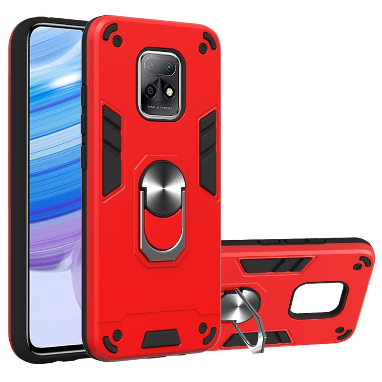 For Xiaomi Redmi 10X 5G / 10X Pro 5G 2 in 1 Armour Series PC + TPU Protective Case with Ring Holder