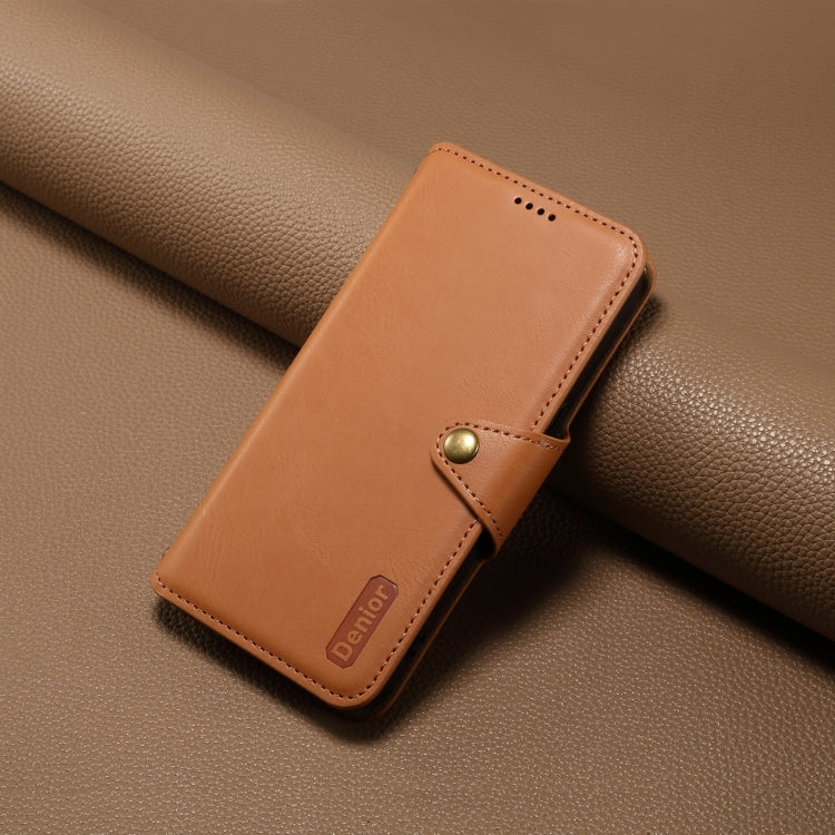 For iPhone 16 Pro Denior Cowhide Texture Wallet Style Leather Phone Case