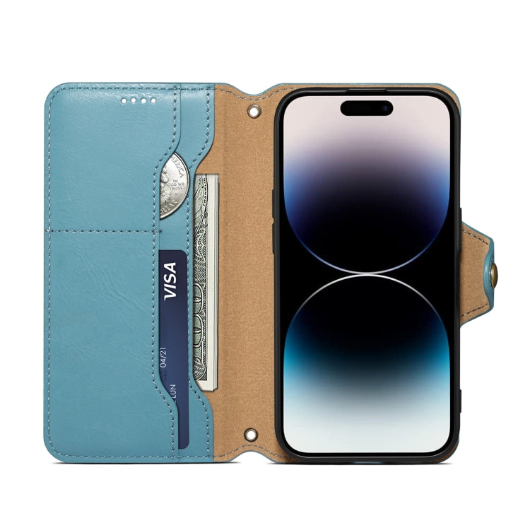 For iPhone 16 Plus Denior Cowhide Texture Wallet Style Leather Phone Case