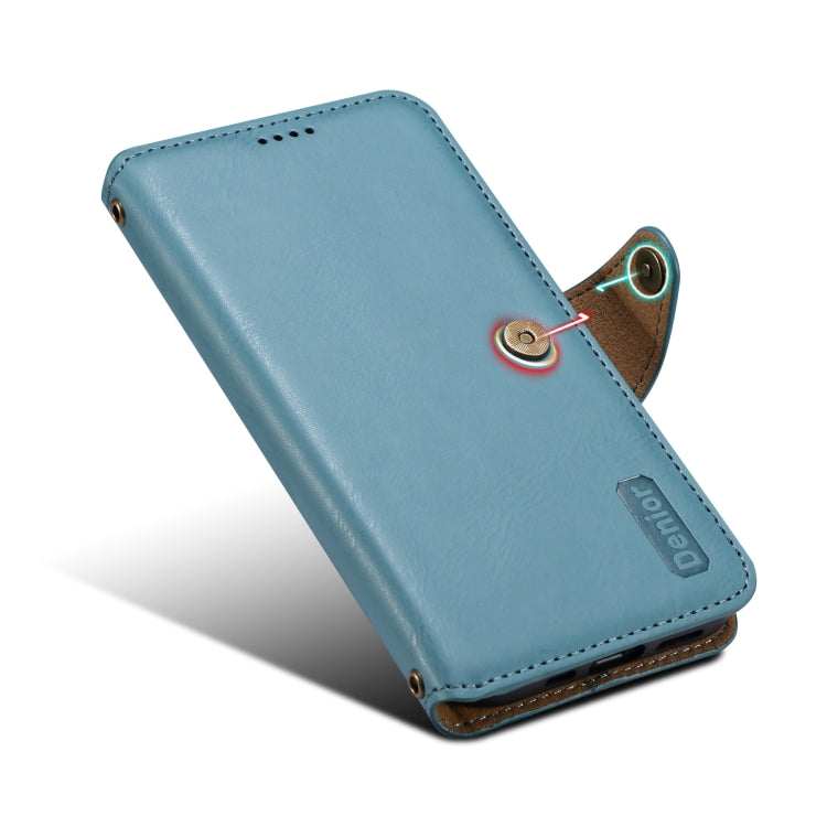 For iPhone 16 Denior Cowhide Texture Wallet Style Leather Phone Case