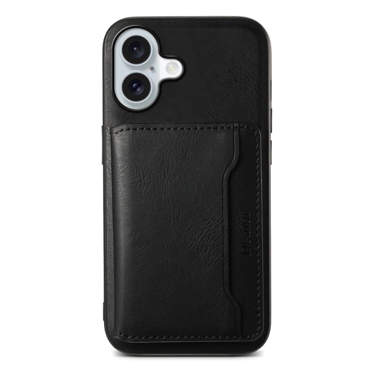 For iPhone 16 Plus Denior Cowhide Texture Leather MagSafe Detachable Wallet Phone Case
