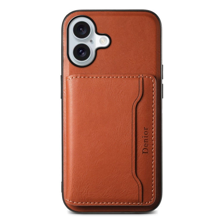 For iPhone 16 Plus Denior Cowhide Texture Leather MagSafe Detachable Wallet Phone Case