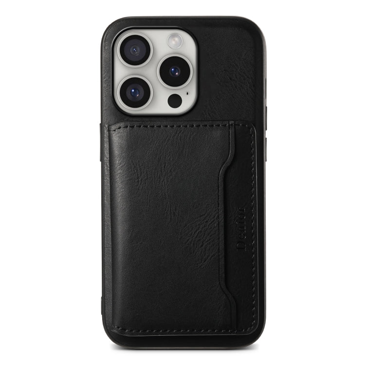 For iPhone 16 Pro Denior Cowhide Texture Leather MagSafe Detachable Wallet Phone Case