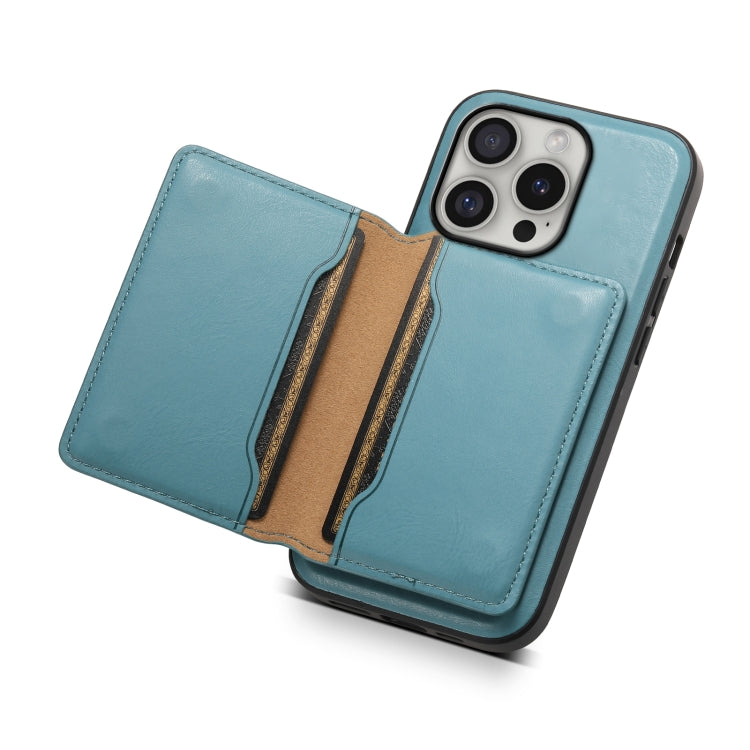 For iPhone 16 Pro Max Denior Cowhide Texture Leather MagSafe Detachable Wallet Phone Case