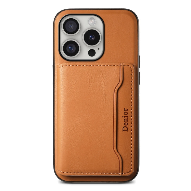 For iPhone 16 Pro Max Denior Cowhide Texture Leather MagSafe Detachable Wallet Phone Case
