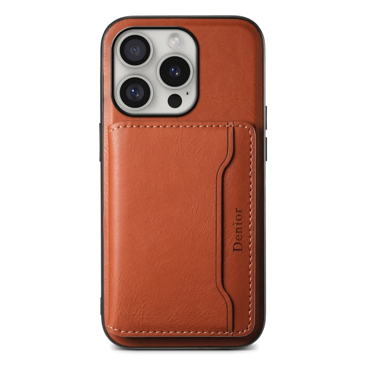 For iPhone 16 Pro Max Denior Cowhide Texture Leather MagSafe Detachable Wallet Phone Case
