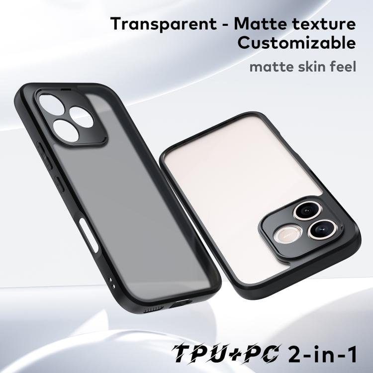 For Honor 600 Lite Global Fine Pore Matte Black TPU + PC Phone Case