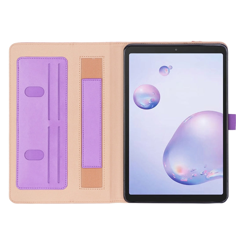 For Samsung Galaxy Tab A7.0 T500 (2020) Retro Texture PU + TPU Horizontal Flip Leather Case with Holder & Card Slots & Hand Strap
