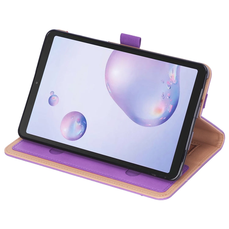 For Samsung Galaxy Tab A7.0 T500 (2020) Retro Texture PU + TPU Horizontal Flip Leather Case with Holder & Card Slots & Hand Strap
