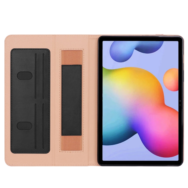 For Samsung Galaxy Tab S7 Plus T970 (2020) Retro Texture PU + TPU Horizontal Flip Leather Case with Holder & Card Slots & Hand Strap