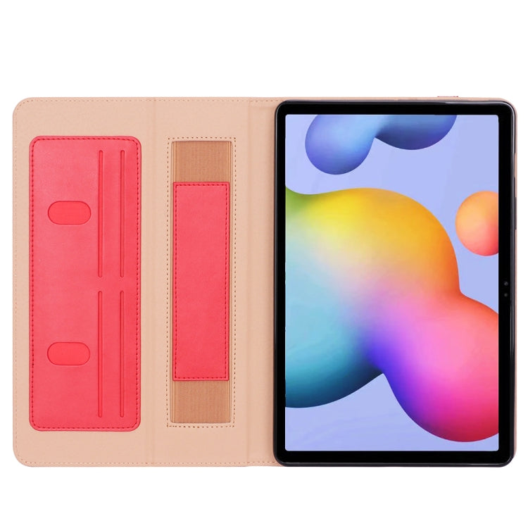 For Samsung Galaxy Tab S7 Plus T970 (2020) Retro Texture PU + TPU Horizontal Flip Leather Case with Holder & Card Slots & Hand Strap