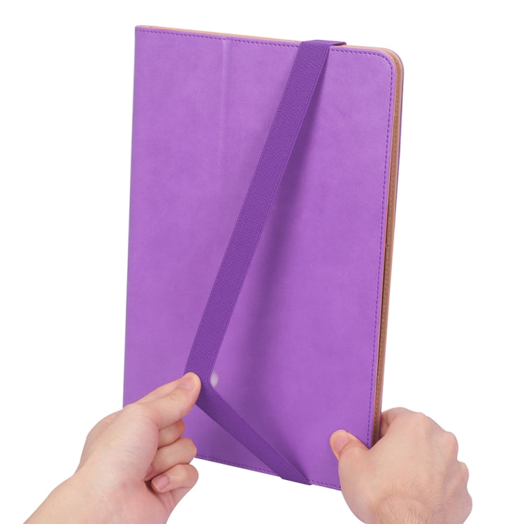For Samsung Galaxy Tab S7 Plus T970 (2020) Retro Texture PU + TPU Horizontal Flip Leather Case with Holder & Card Slots & Hand Strap