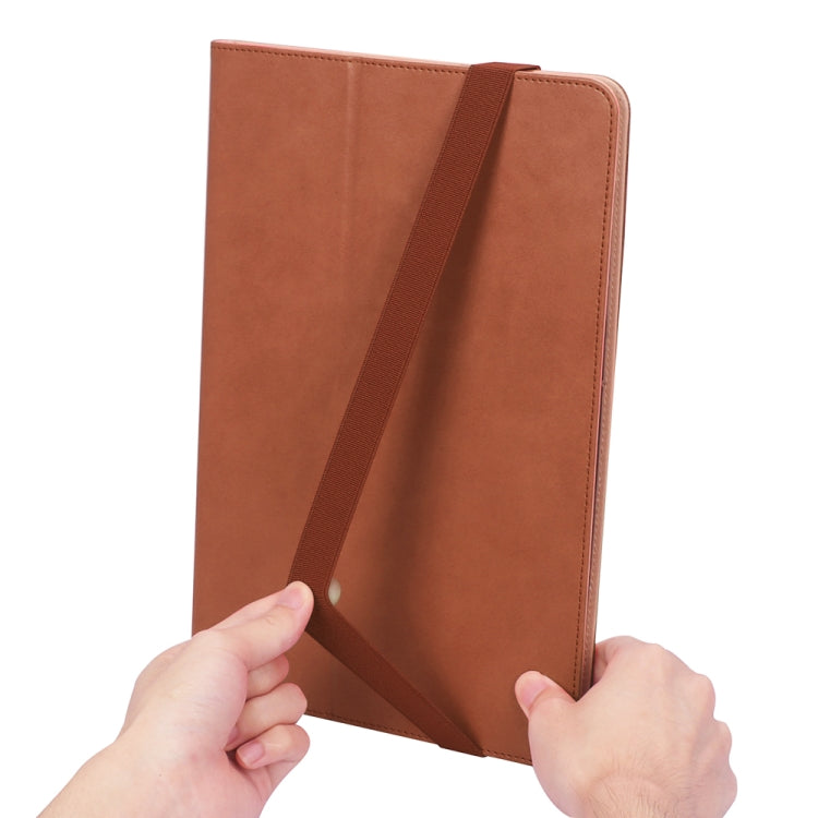 For Samsung Galaxy Tab S7 Plus T970 (2020) Retro Texture PU + TPU Horizontal Flip Leather Case with Holder & Card Slots & Hand Strap