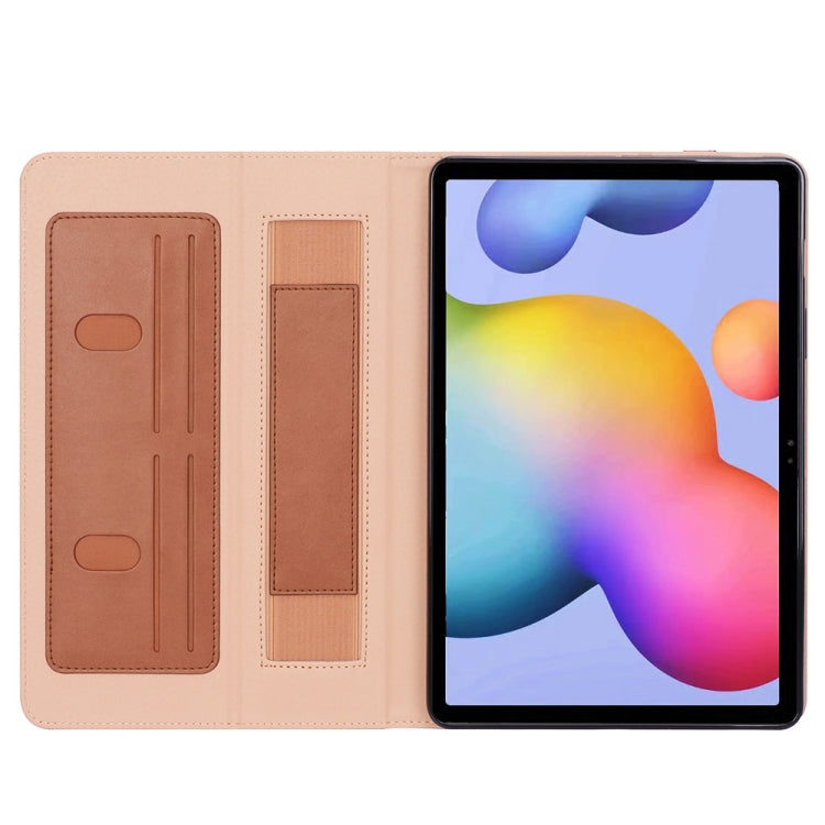 For Samsung Galaxy Tab S7 Plus T970 (2020) Retro Texture PU + TPU Horizontal Flip Leather Case with Holder & Card Slots & Hand Strap