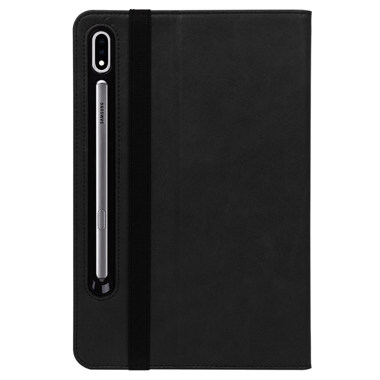 For Samsung Galaxy Tab S7 T870 (2020) Retro Texture PU + TPU Horizontal Flip Leather Case with Holder & Card Slots & Hand Strap