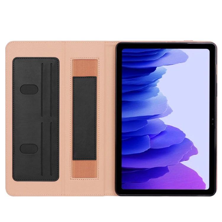 For Samsung Galaxy Tab S7 T870 (2020) Retro Texture PU + TPU Horizontal Flip Leather Case with Holder & Card Slots & Hand Strap