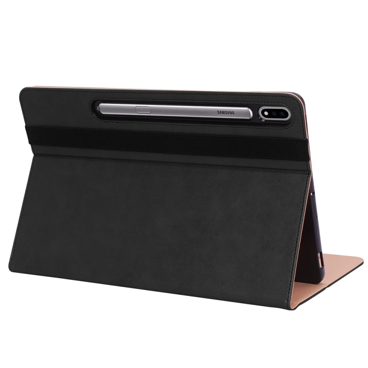 For Samsung Galaxy Tab S7 T870 (2020) Retro Texture PU + TPU Horizontal Flip Leather Case with Holder & Card Slots & Hand Strap