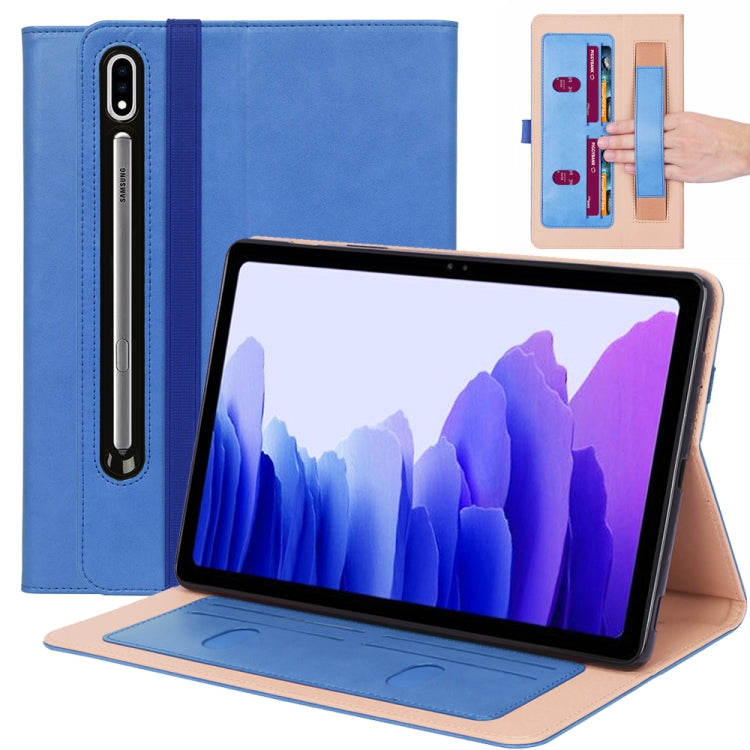 For Samsung Galaxy Tab S7 T870 (2020) Retro Texture PU + TPU Horizontal Flip Leather Case with Holder & Card Slots & Hand Strap