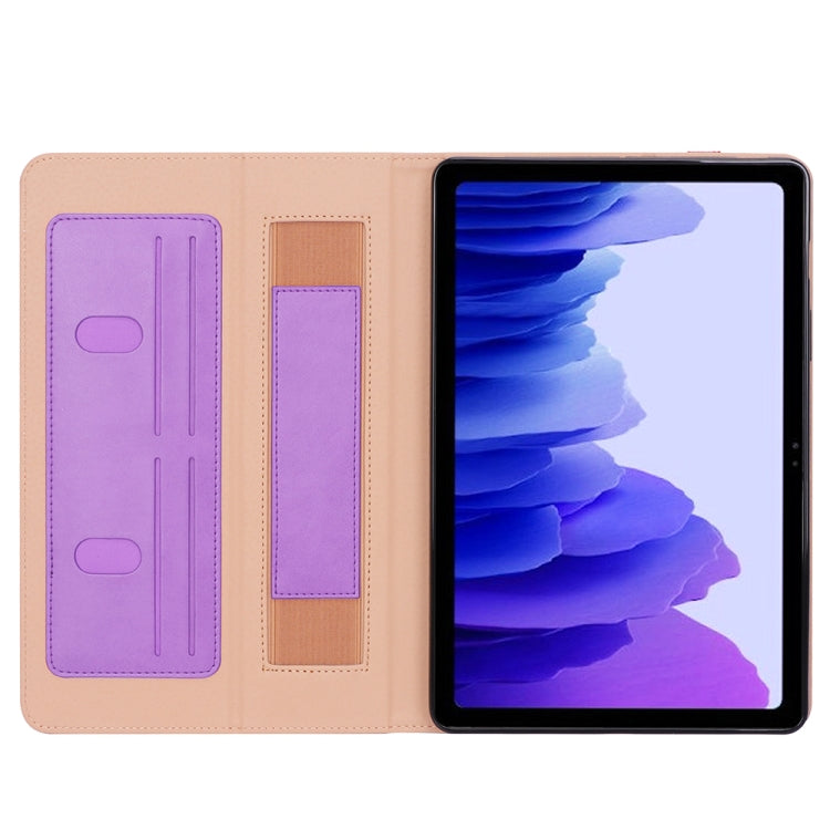 For Samsung Galaxy Tab S7 T870 (2020) Retro Texture PU + TPU Horizontal Flip Leather Case with Holder & Card Slots & Hand Strap
