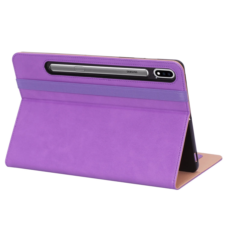 For Samsung Galaxy Tab S7 T870 (2020) Retro Texture PU + TPU Horizontal Flip Leather Case with Holder & Card Slots & Hand Strap