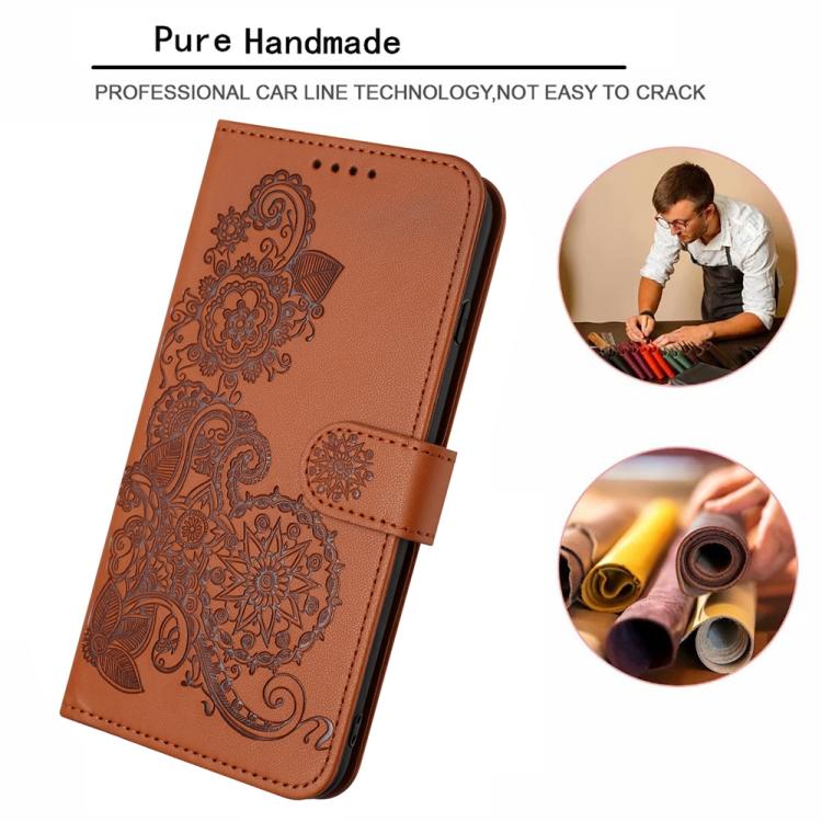 For OPPO A38 /  A18 Datura Flower Embossed Flip Leather Phone Case