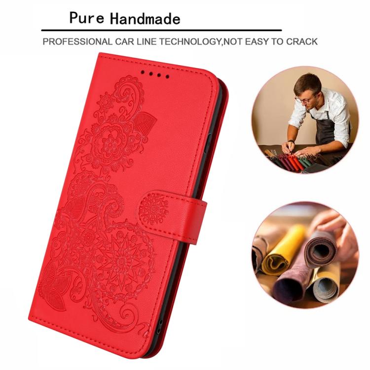 For OPPO A98 5G Datura Flower Embossed Flip Leather Phone Case