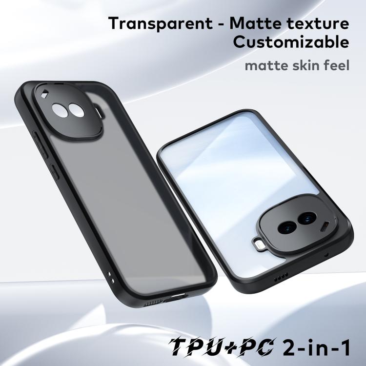 For vivo iQOO Z11 Turbo 5G Fine Pore Matte Black TPU + PC Phone Case