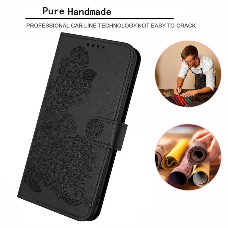 For Huawei nova 12i Datura Flower Embossed Flip Leather Phone Case