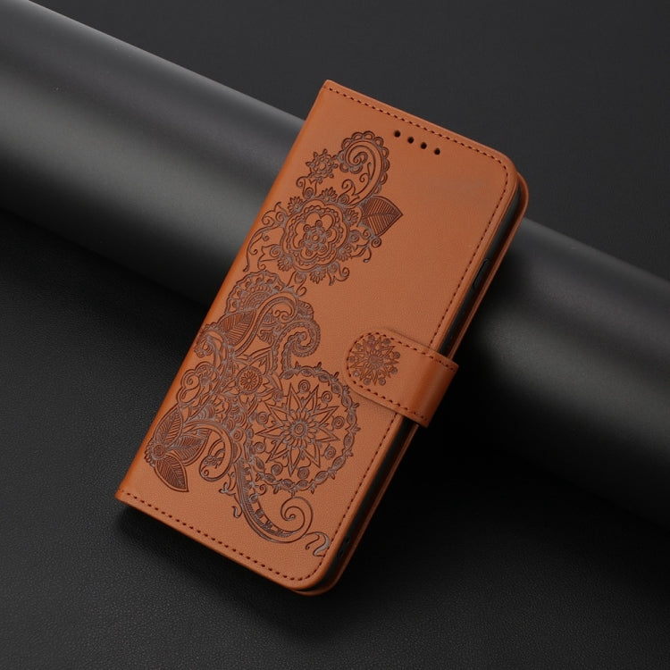 For Sony Xperia 1 VI Datura Flower Embossed Flip Leather Phone Case
