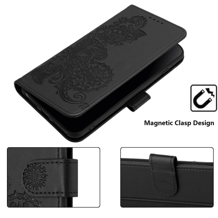 For Sony Xperia 1 VI Datura Flower Embossed Flip Leather Phone Case