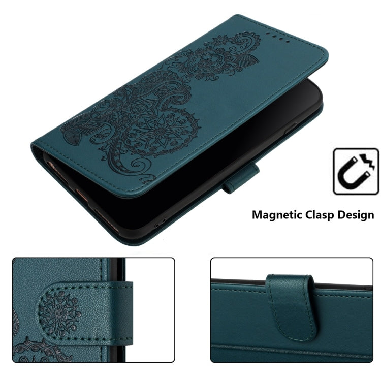For Sony Xperia 10 VI Datura Flower Embossed Flip Leather Phone Case