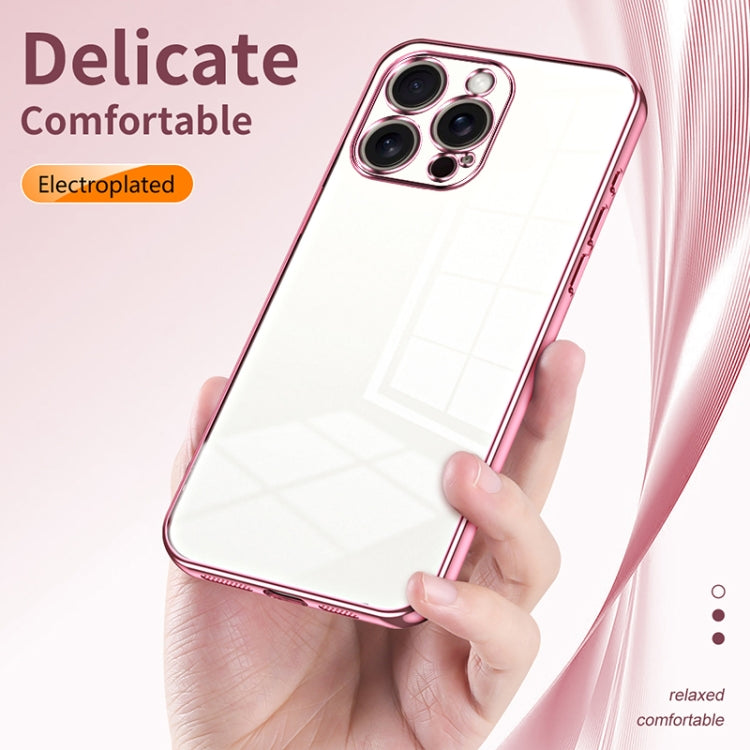 For iPhone 16 Pro Max Transparent Plating Fine Hole Phone Case