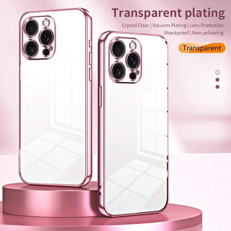 For iPhone 16 Pro Max Transparent Plating Fine Hole Phone Case
