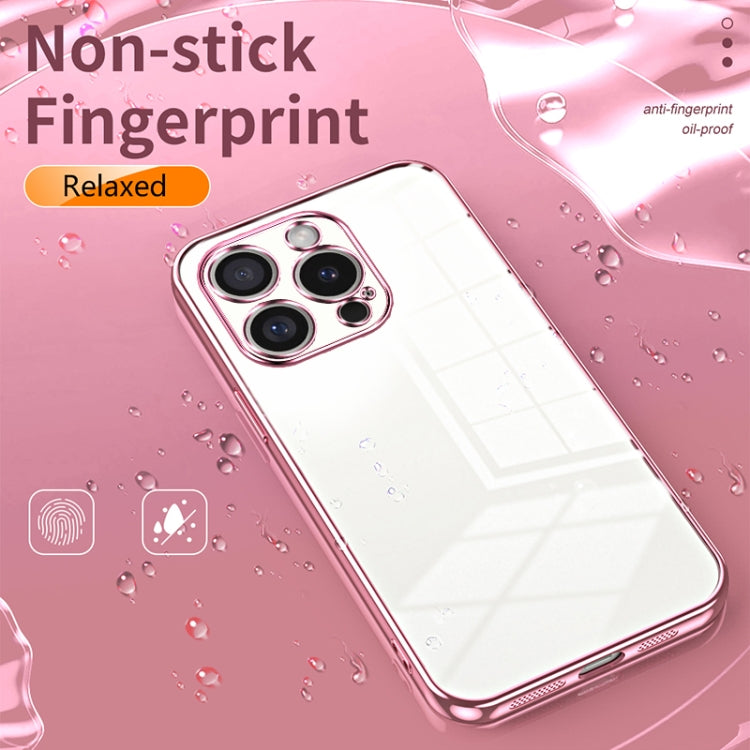 For iPhone 16 Pro Transparent Plating Fine Hole Phone Case
